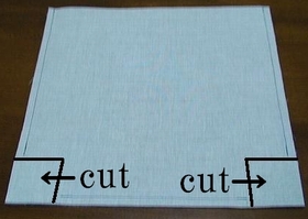 cut the extra cloth