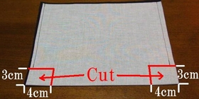 cut off extra cloth