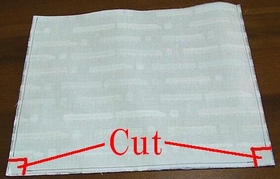 cut off extra cloth