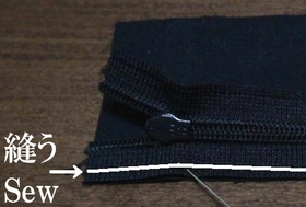 sew the upper gussets and zipper