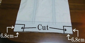 cut off extra cloth