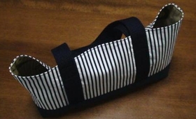 striped tote