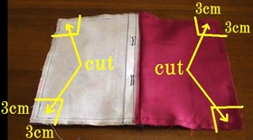 cut off extra cloth