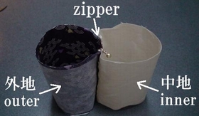 outer and inner and zipper