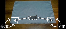 cut off extra cloth