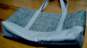 monotone denim tote