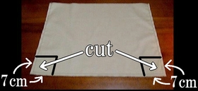 cut off extra cloth