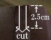 cut the extra seam allowances