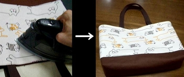 tote bag with cat pattern