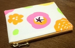 flower zippered pouch