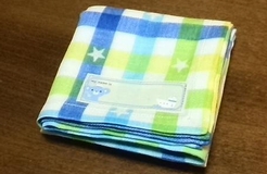 plaid gauze handkerchief