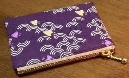 zippered pouch (wave and plovers)