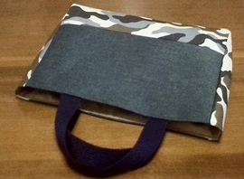 tote bag (denim and camouflage)