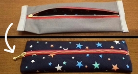 pencil case with star pattern