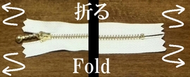 fold the zip tape