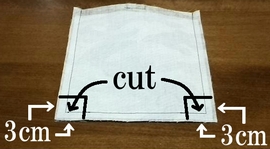 cut off extra cloth