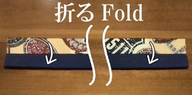 fold the fabric with right side