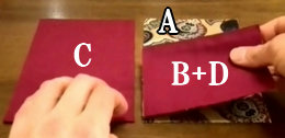 lay the A and (B＋D) with right side