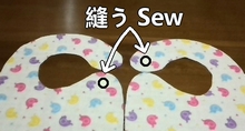 sew the fabric and velcro tape