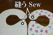 sew the fabric and velcro tape