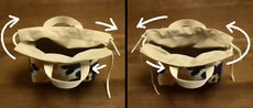巾着に紐を通す