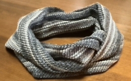 snood with stripe pattern