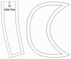 ヒッコリー柄のサンバイザー 作り方 サイノメ