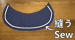 ブリム布を縫う
