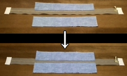 other side of zipper do the same way