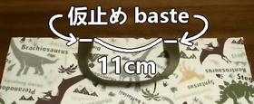 baste the outer fabric and handle