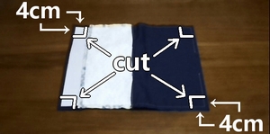 cut off extra cloths