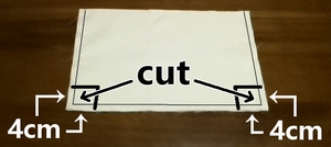 cut off extra cloth