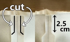cut the extra seam allowances