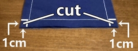 cut off extra cloths