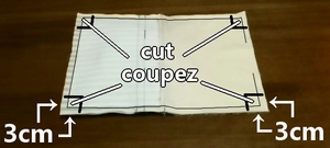 coupez l’excès de tissu