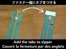 add the tabs to zipper