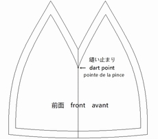 野球帽の型紙（フロント）