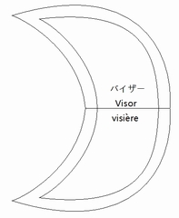 野球帽の型紙（バイザー）