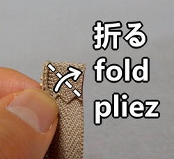 fold the zip tape