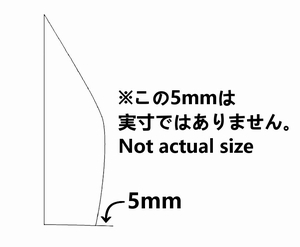 型紙の片側を5mm大きくする