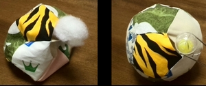stuff wadding and rattle into the ball