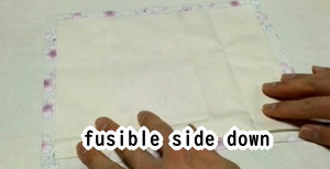 fusible side down
