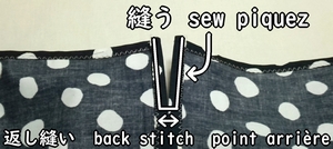 sew the side seams with U-shaped