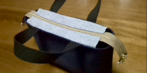 zippered tote bag