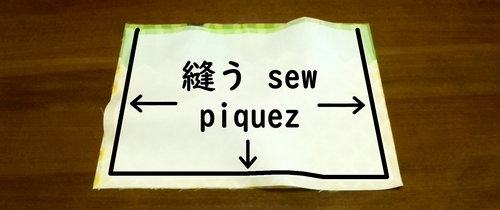 表地を縫い合わせる