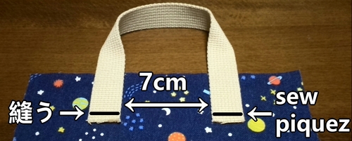 sew the outer fabric and handle