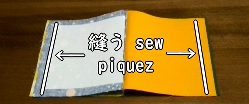 底になる部分を縫い合わせる