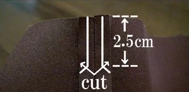 cut the extra seam allowances