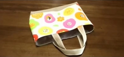 tote bag with flower pattern