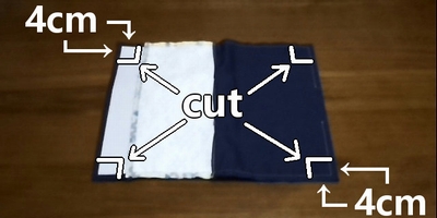 cut off extra cloths